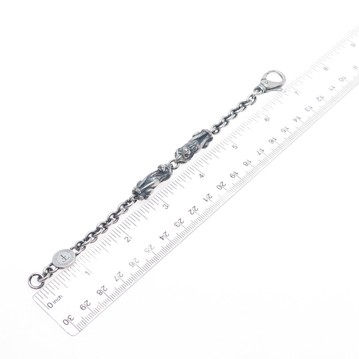 Theo Fennell Sterling Silver Vintage London Leo Zodiac Oxidized Bracelet 6.25"