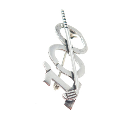 LEONORE DOSKOW 925 Sterling Silver Vintage Broke 100 Golf Pin Brooch
