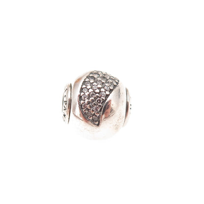 Pandora 925 Sterling Silver C Z Essence Happiness Slide Bead Charm