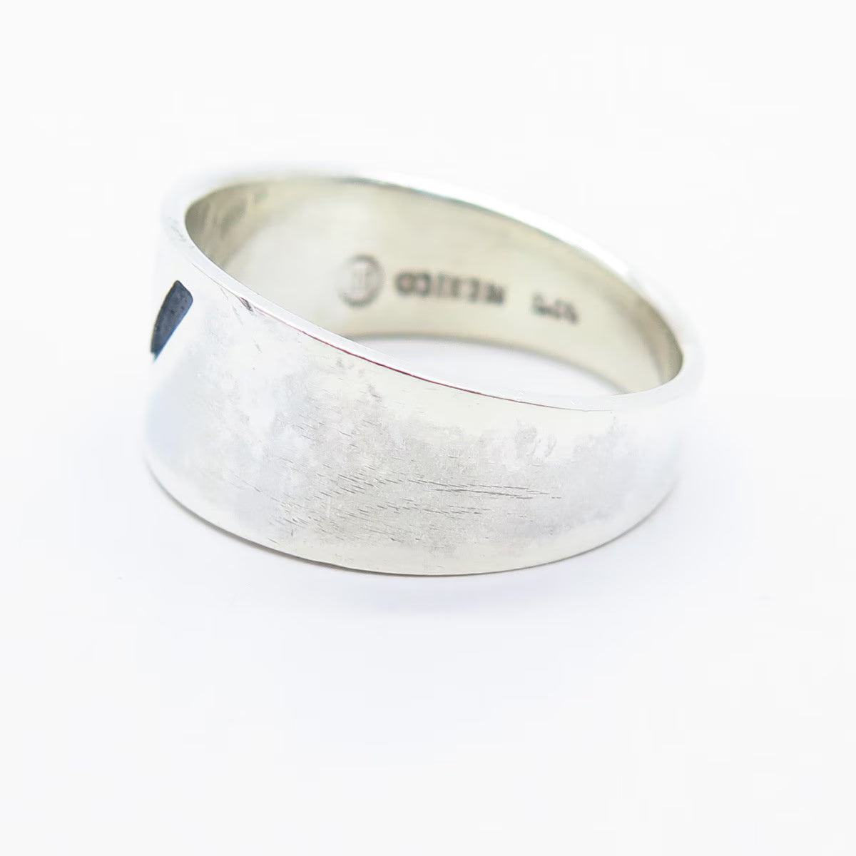 925 Sterling Silver Vintage Mexico Letter "N" Initial / Lightning Ring Size 12.5