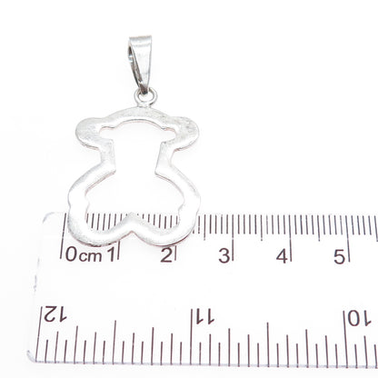 925 Sterling Silver Vintage Teddy Bear Charm Pendant