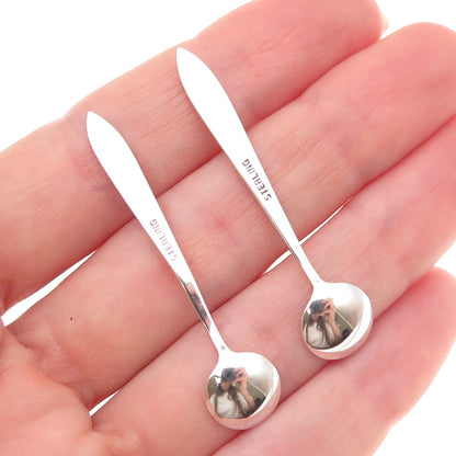 Kirk Stieff Sterling Silver Vintage 1957 Cynthia SET of 2 Salt & Spices Spoons