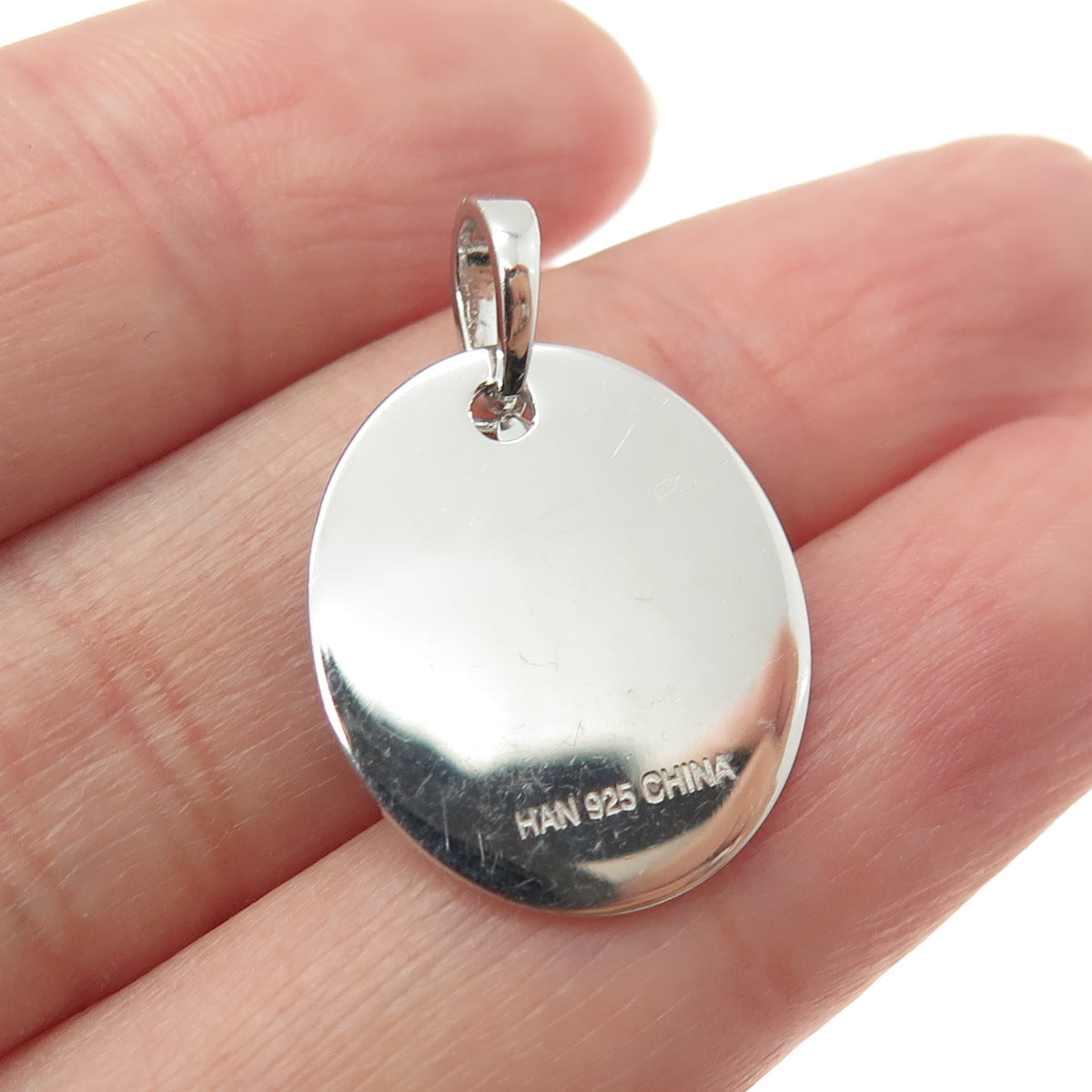 HAN 925 Sterling Silver Real Diamond "Reach For The Stars" Minimalist Pendant