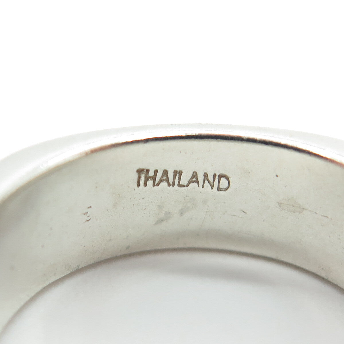 925 Sterling Silver Vintage Modernist Band Ring Size 10