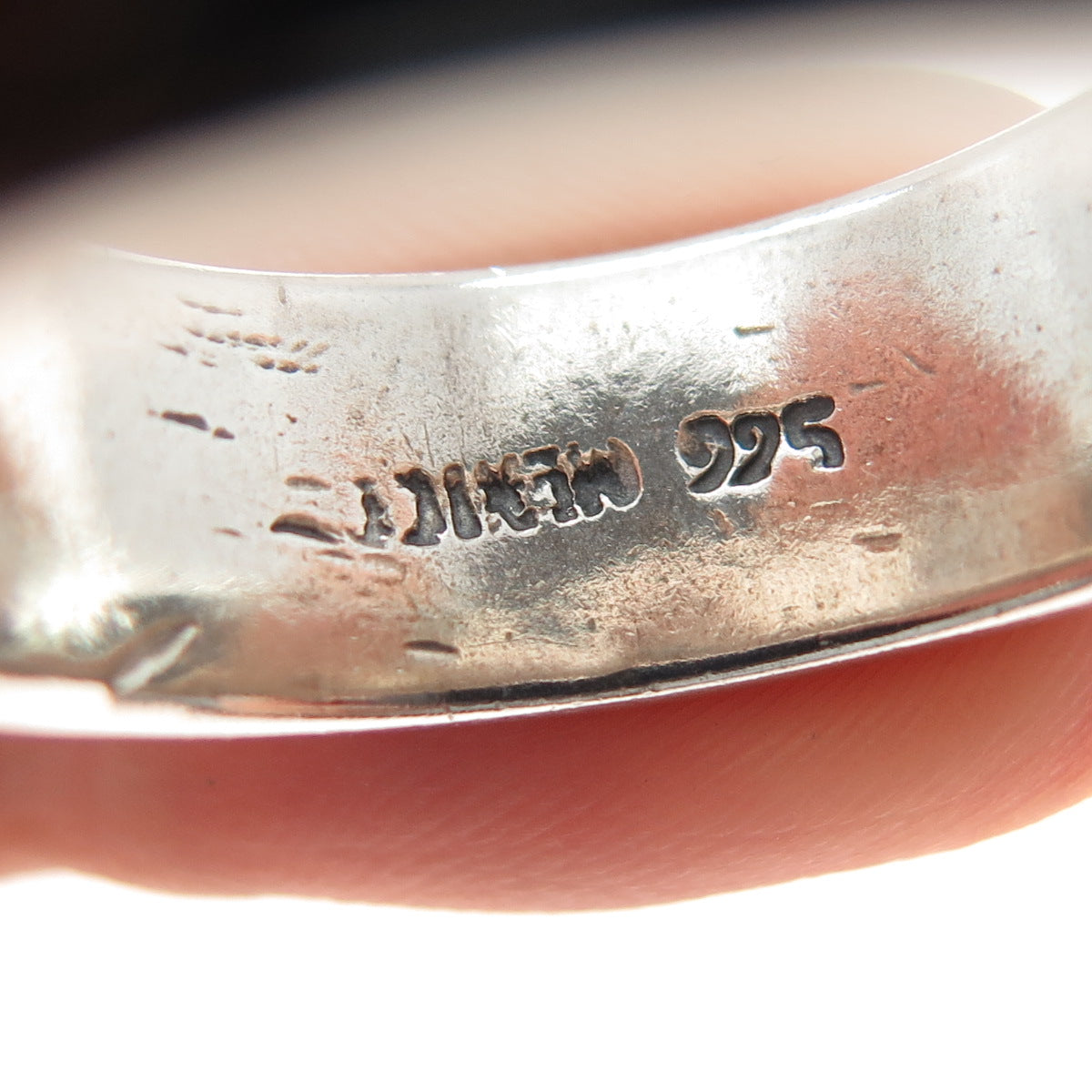 925 Sterling Silver Vintage Mexico Cat Oxidized Band Ring Size 12