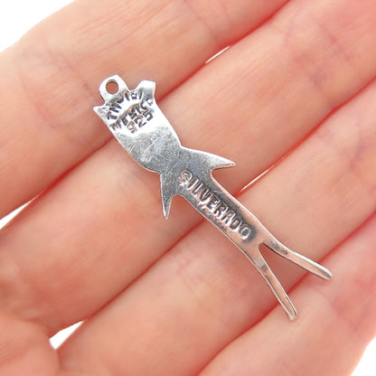 SILVERADO 925 Sterling Silver Vintage Mexico Cartoon Character Charm Pendant