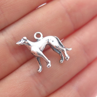 SHUBE 925 Sterling Silver Vintage Dog Minimalist Charm Pendant