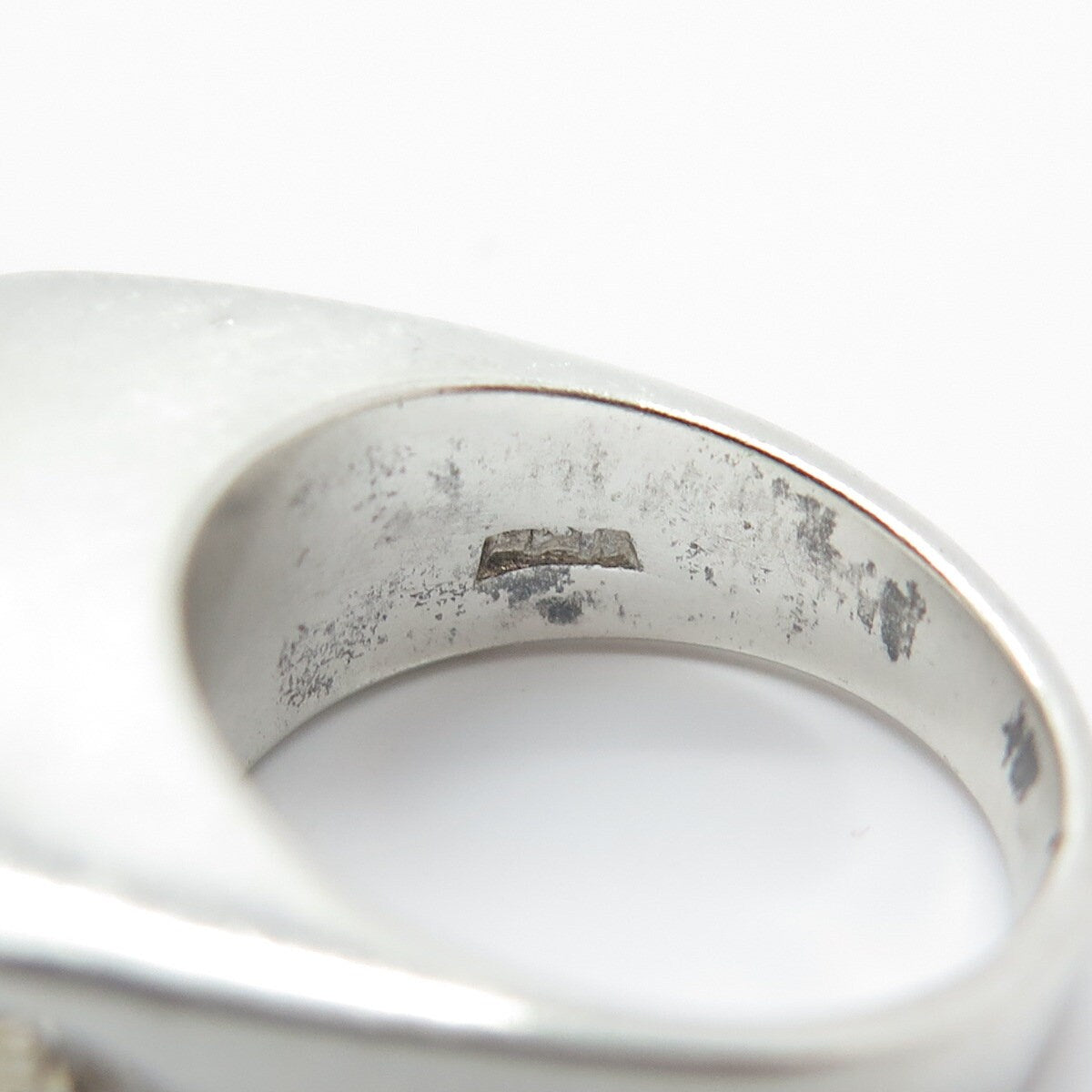 925 Sterling Silver Vintage Mexico C Z Bar Ring Size 4.75