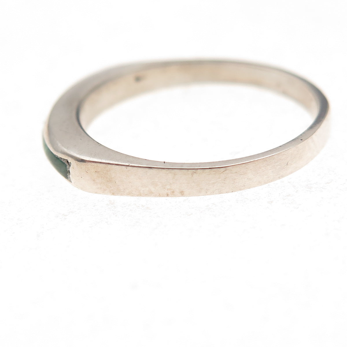 Old Pawn 925 Sterling Silver Vintage Black Onyx Malachite Tribal Ring Size 7.25