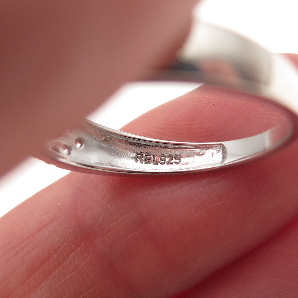 925 Sterling Silver Round-Cut C Z Band Ring Size 9.25