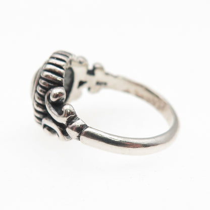 Brighton 925 Sterling Silver Vintage Modernist Oxidized Ring Size 4.75