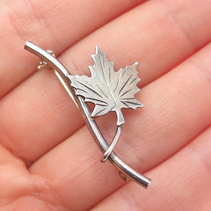 BOND BOYD 925 Sterling Silver Vintage Grape Leaf Pin Brooch