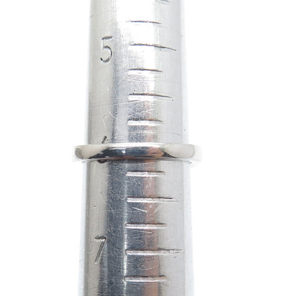 925 Sterling Silver Real Oval-Cut Blue & Round-Cut White Topaz Ring Size 6