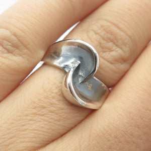 925 Sterling Silver Vintage Bypass Ring Size 6.5