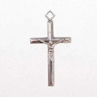 Tru-Kay 925 Sterling Silver Vintage Crucifix Cross Charm Pendant