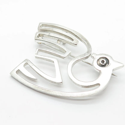 925 Sterling Silver Vintage Mexico Bird Pin Brooch