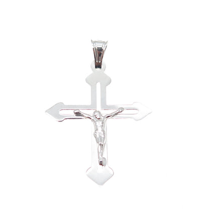 925 Sterling Silver Italy Crucifix Cross Religious Charm Pendant