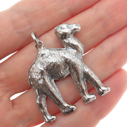 800 Silver Vintage Egyptian Camel Oxidized Pendant