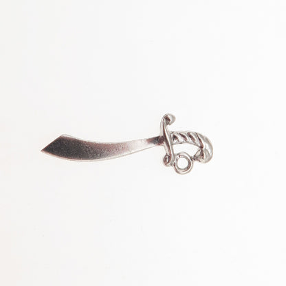 925 Sterling Silver Vintage Sword Charm Pendant
