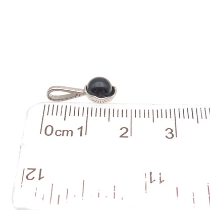 925 Sterling Silver Real Black Onyx Mini Charm Pendant