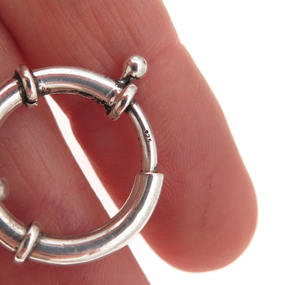 925 Sterling Silver Vintage Bracelet / Necklace Spring Ring Lock Clasp