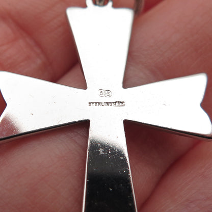 Binder Bros 925 Sterling Silver Vintage Cross Charm Pendant