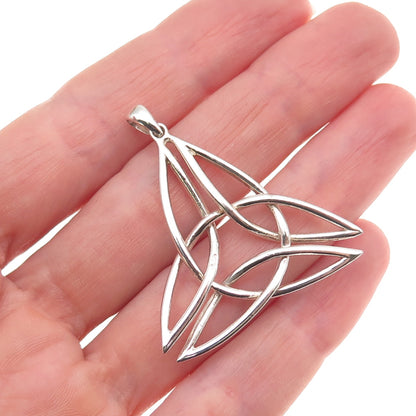 925 Sterling Silver Vintage Celtic Trinity Charm Pendant