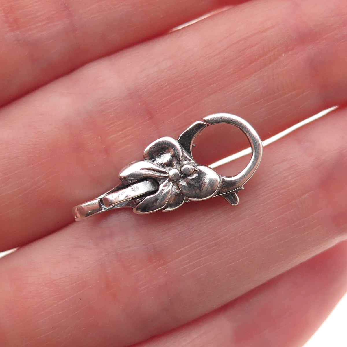 925 Sterling Silver Bowknot Bow Knot Lobster Clasp Bracelet Connector