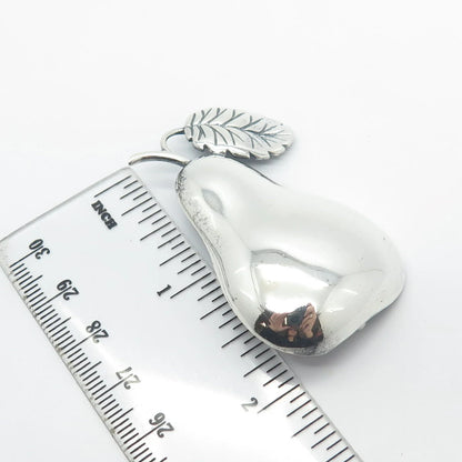 925 Sterling Silver Vintage Mexico Pear Pin Brooch