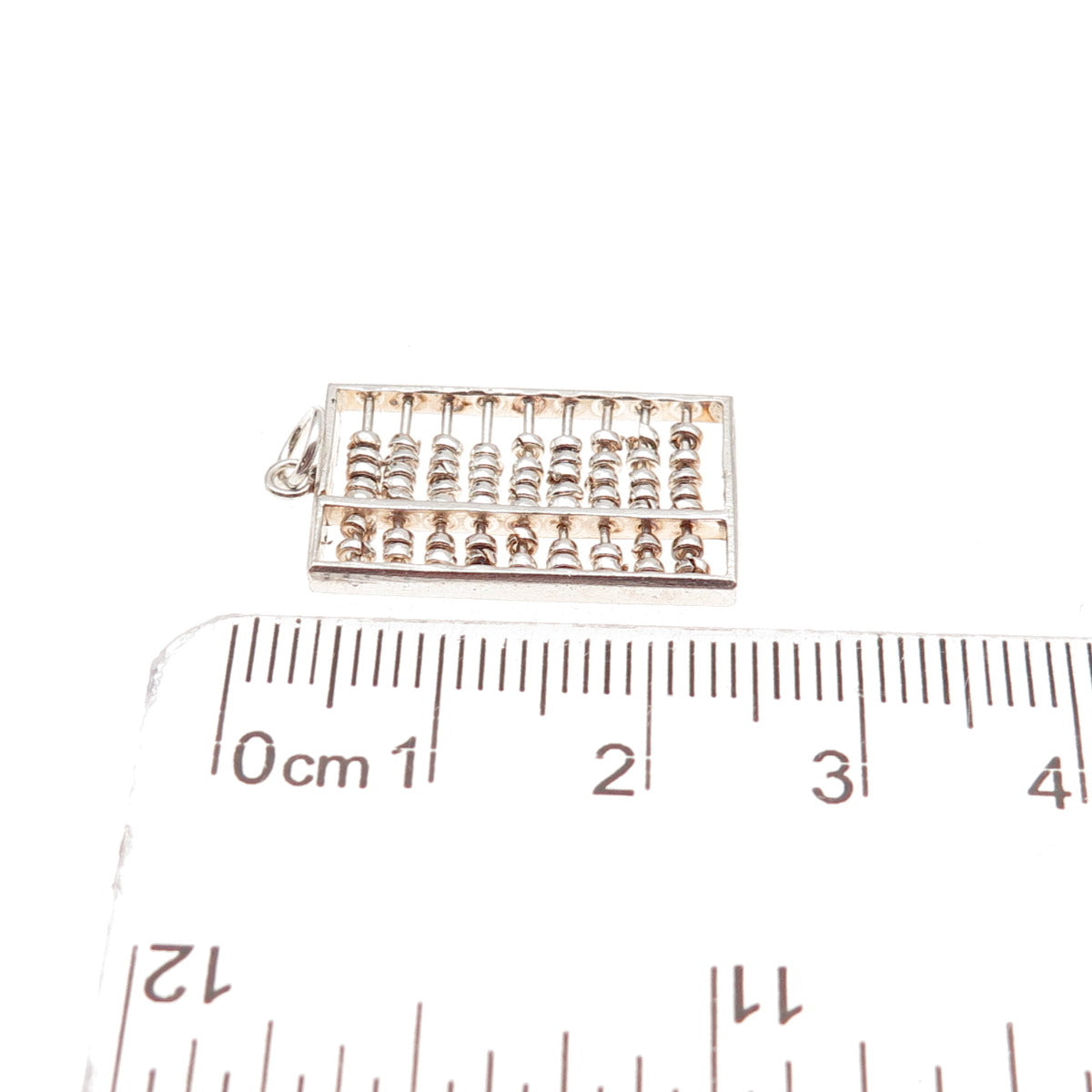 925 Sterling Silver Vintage Abacus Movable Charm Pendant