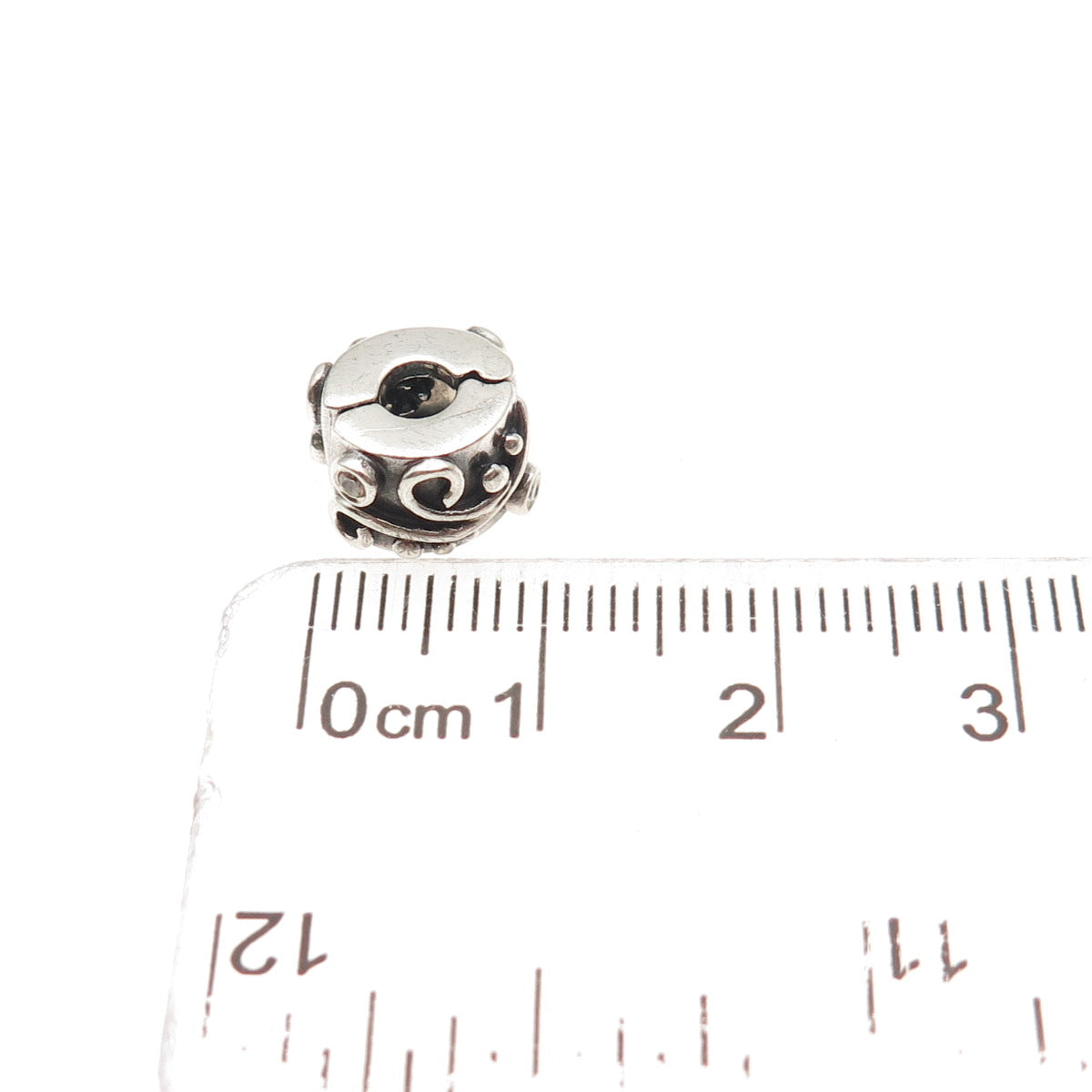 PANDORA 925 Sterling Silver Round-Cut C Z Tendril Clip Charm