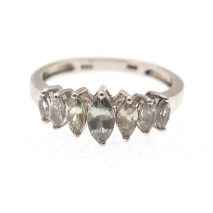 Chuck Clemency 925 Sterling Silver Real Marquise-Cut Iolite Ring Size 8