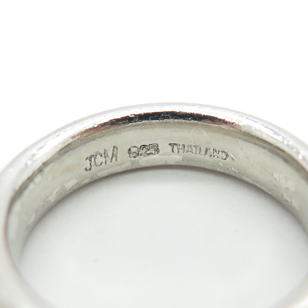 JACMEL 925 Sterling Silver Vintage Classic Wedding Band Ring Size 7.25