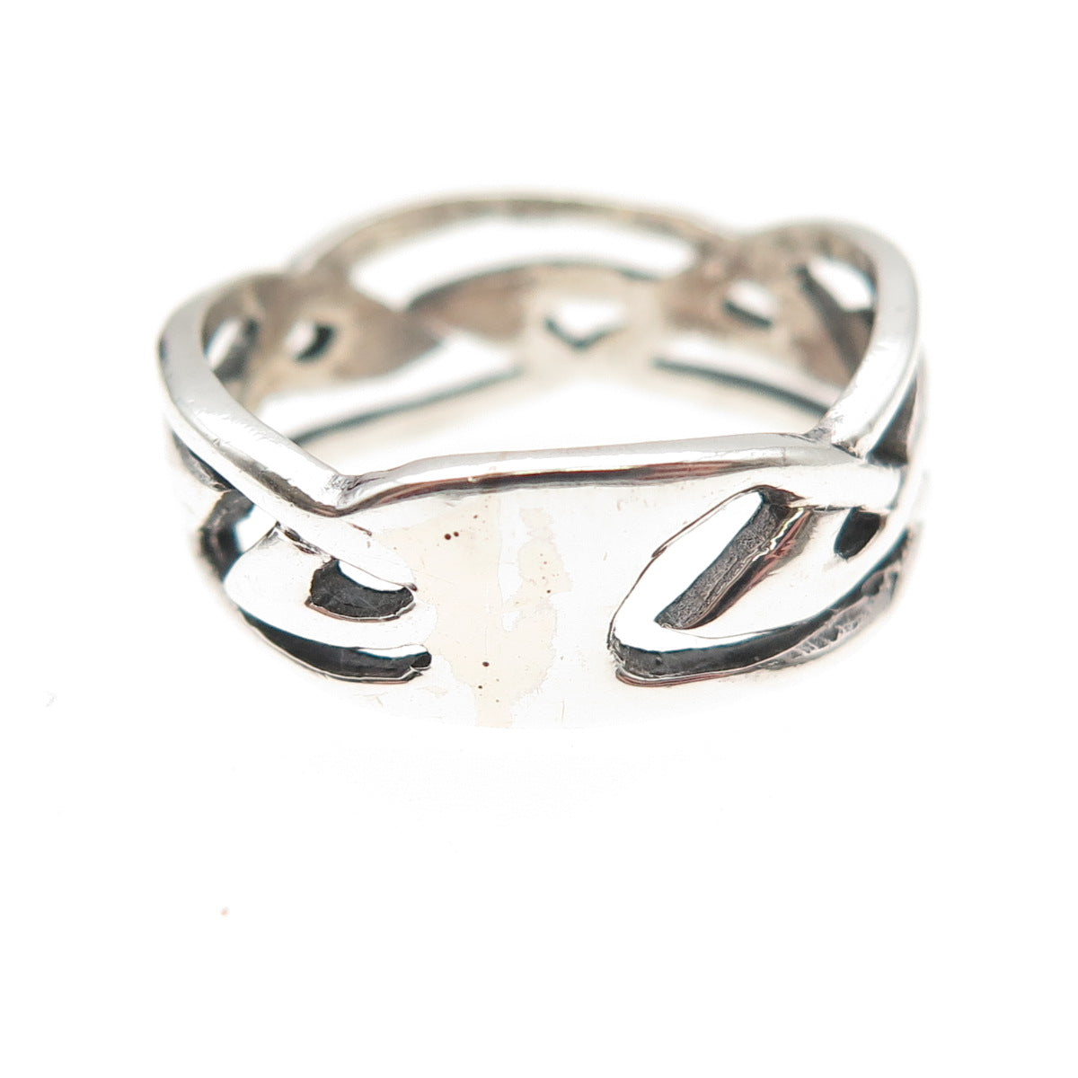 Sidney Evan 925 Sterling Silver Vintage Celtic Oxidized Band Ring Size 5.75