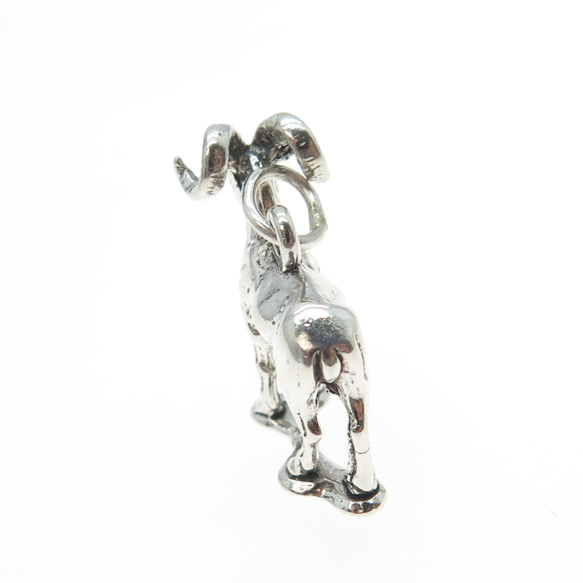 925 Sterling Silver Vintage '84 Aries Zodiac Sign 3D Charm Pendant