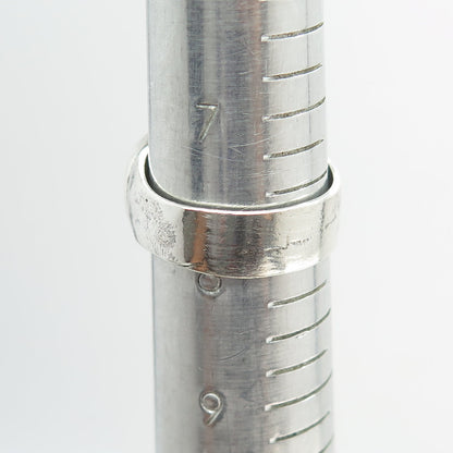 925 Sterling Silver Vintage Modernist Ribbed Dome Ring Size 8