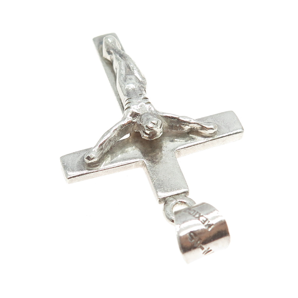 925 Sterling Silver Vintage Mexico Crucifix Cross Pendant