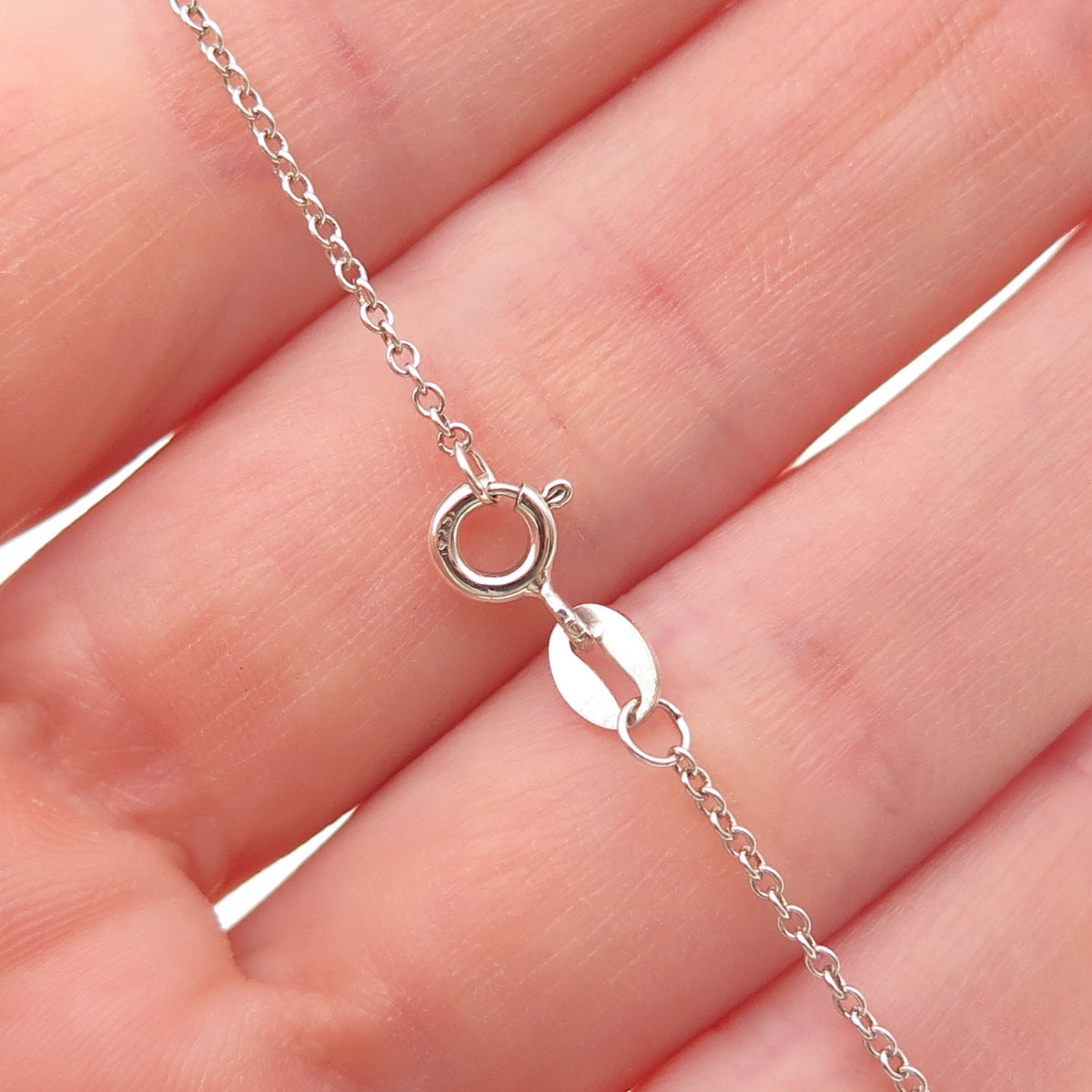 925 Sterling Silver C Z Heart Locket Pendant Cable Chain Necklace 18"