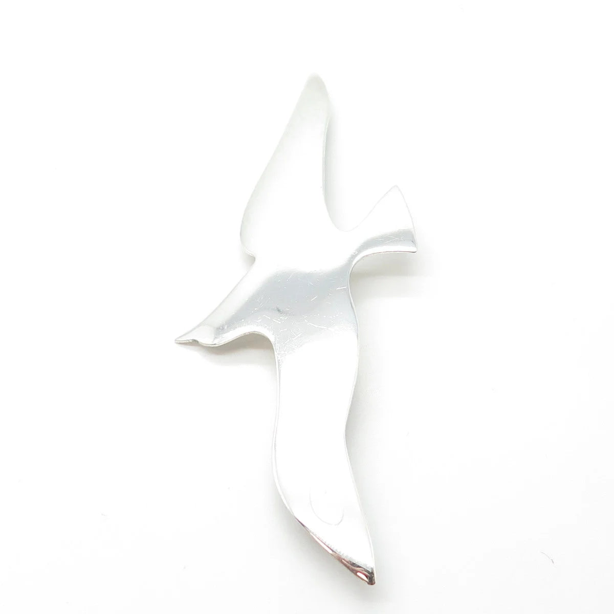 925 Sterling Silver Vintage Herring Gull Bird Handcrafted Pin Brooch Pendant