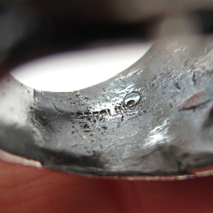 925 Sterling Silver Vintage Tiger Twins Oxidized Ring Size 7