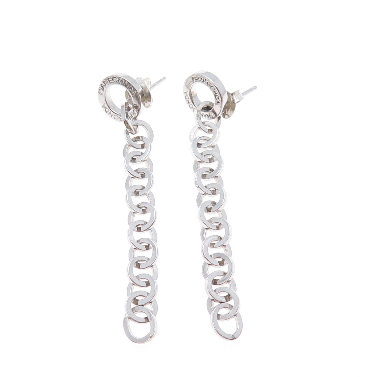 PIANEGONDA 925 Sterling Silver Italy Chain Drop Dangle Earrings