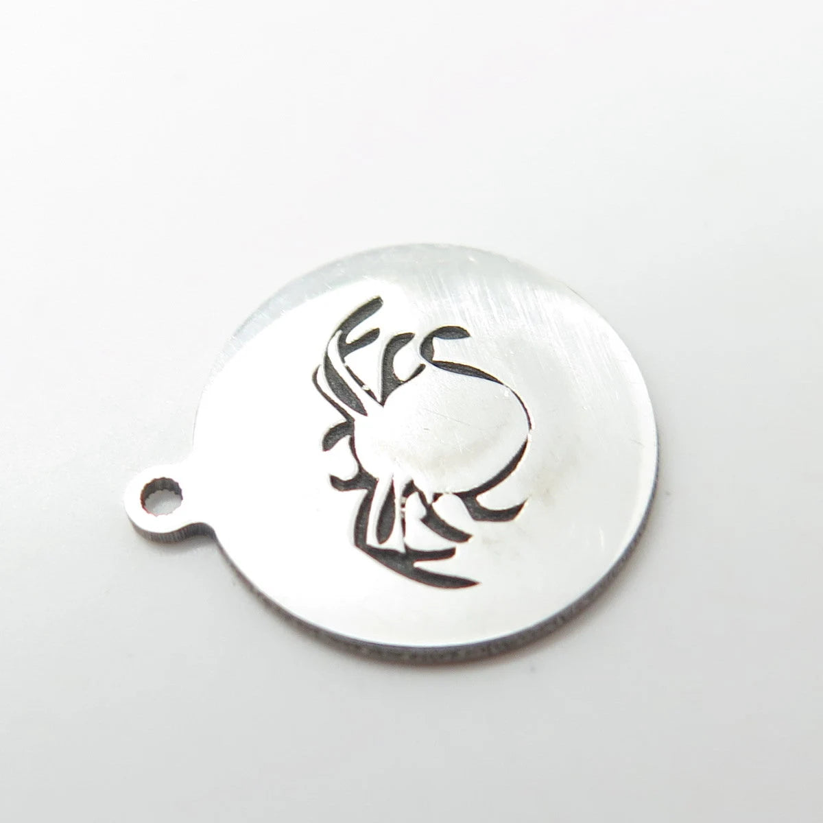925 Sterling Silver USA Two In Town Spider Charm Pendant