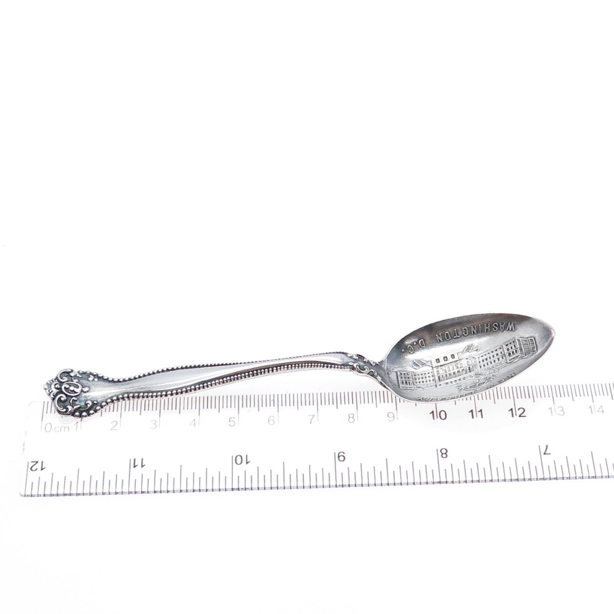 ALVIN 925 Sterling Antique 1900 Raleigh New Library Washington DC Coffee Spoon
