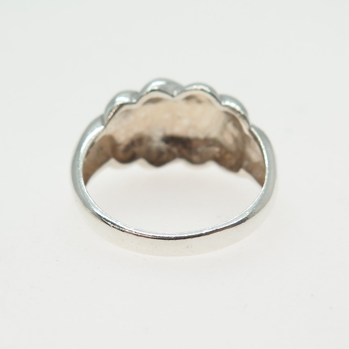 925 Sterling Silver Vintage Modernist Woven Ring Size 6.5