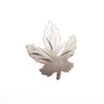 925 Sterling Silver Vintage EMC Maple Leaf Minimalist Pin Brooch