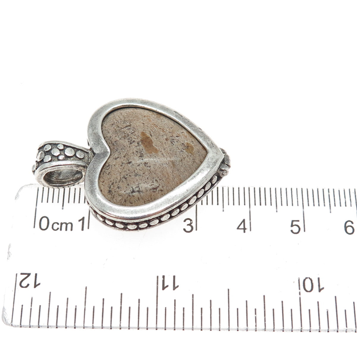 KEN CRAFTS Sterling Vintage Tiger Eye Jasper Interchangeable Dual Sided Pendant