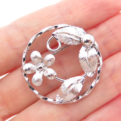 CELART 925 Sterling Silver Antique Art Deco Flower Pin Brooch