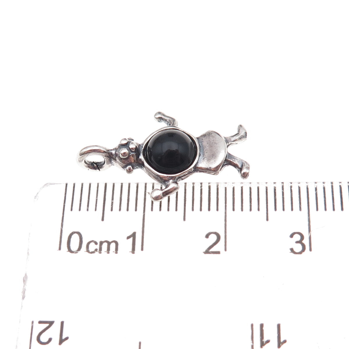 Carolyn Pollack Old Pawn 925 Sterling Vintage Black Onyx Koyemsi Kachina Pendant