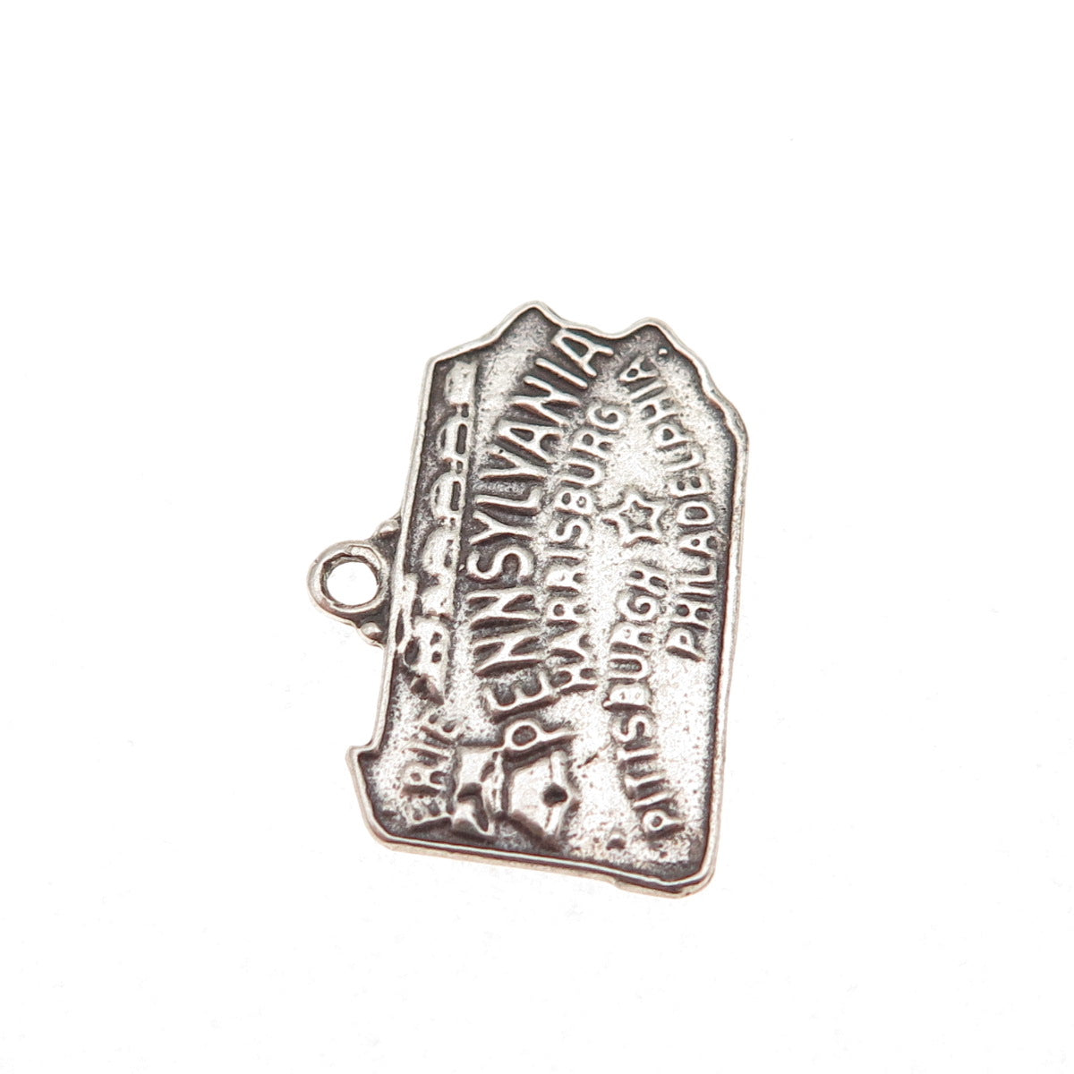 Bell Trading Post 925 Sterling Silver Vintage Pennsylvania Mini Charm Pendant