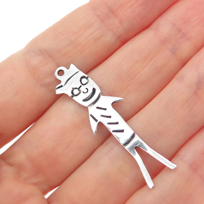 SILVERADO 925 Sterling Silver Vintage Mexico Cartoon Character Charm Pendant